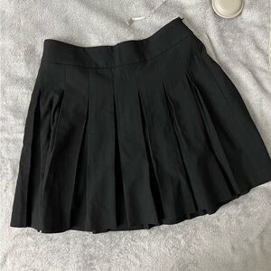 Stradivarius y2k black pleated mini skirt S